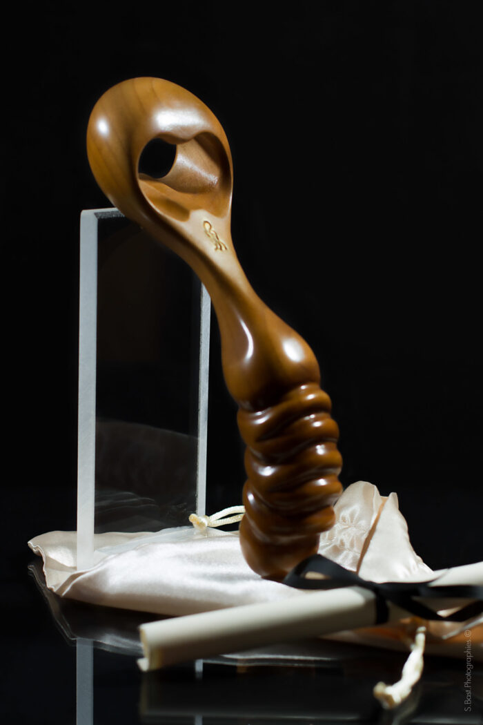 Handcrafted wooden dildo, 5 orchid