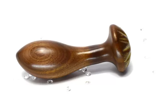 Wood carved anal plug for men and woomen